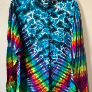 Anvil Blue and White Tie-Dye Shirt